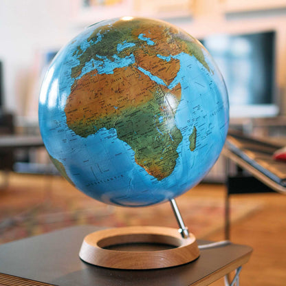 Räthgloben Doppelbild-Leuchtglobus DFNI 30 00 physisch/politisch 30 cm Eiche