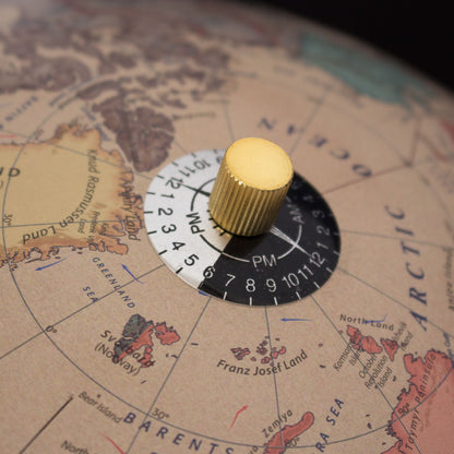 Magellan Vasa Globus 32 cm moderne Halterung ohne Meridian mit Holzfuß