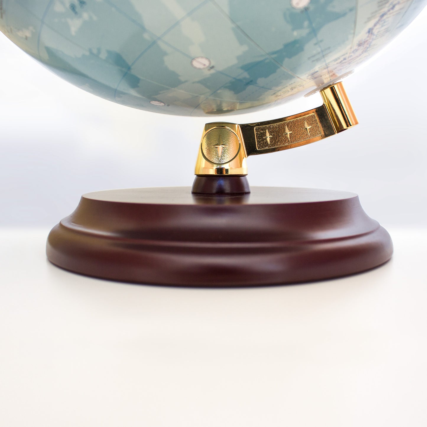 Magellan Vasa Globus 32 cm moderne Halterung ohne Meridian mit Holzfuß